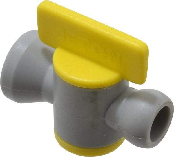 Value Collection - 2 Piece, 1/4" ID Coolant Hose Connection Valve - Male to Female Connection, POM Body, Unthreaded, Use with Snap Together Hose Systems - Best Tool & Supply