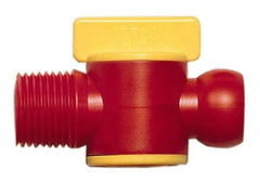 Value Collection - 2 Piece, 3/8" ID Coolant Hose BSPT Valve - Male to Female Connection, POM Body, 3/8 BSPT, Use with Snap Together Hose Systems - Best Tool & Supply