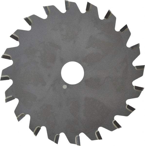 Onsrud - 4" Diam x 0.095" Blade Thickness x 5/8" Arbor Hole Diam, 20 Tooth Slitting and Slotting Saw - Arbor Connection, Right Hand, Uncoated, Carbide-Tipped, 0° Rake - Best Tool & Supply