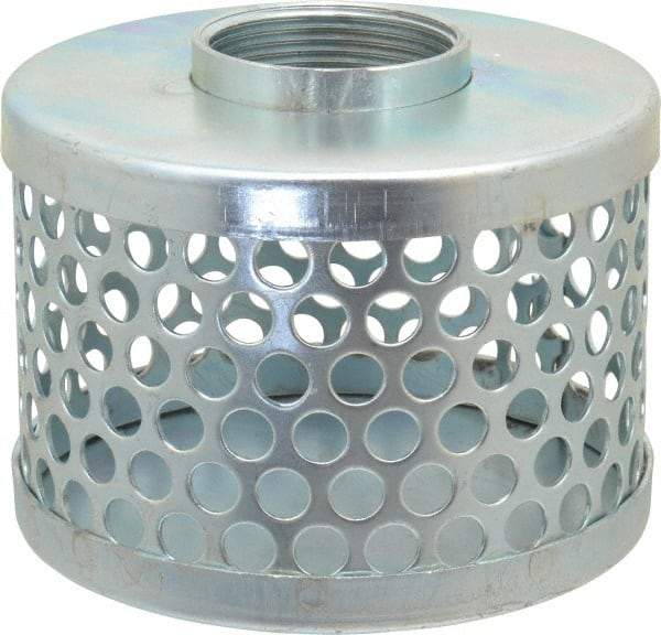 Kuriyama of America - 1-1/2" Hose, Round Hole Strainer - Plated Steel - Best Tool & Supply