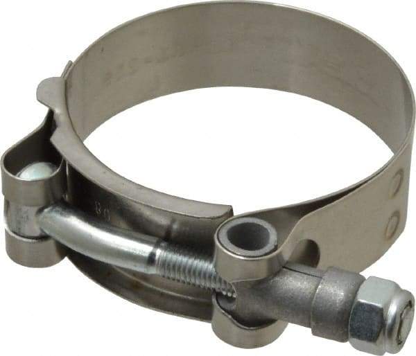 Campbell Fittings - 2-1/4" Hose, 3/4" Wide x 0.025" Thick, T-Bolt Band Clamp - Stainless Steel - Best Tool & Supply