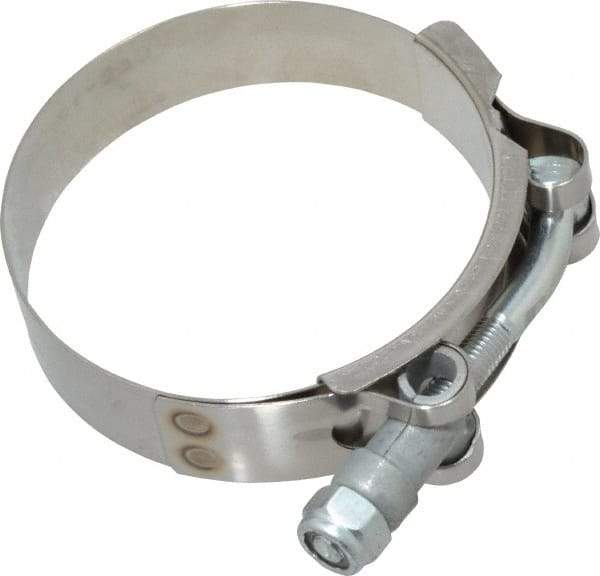 Campbell Fittings - 2-3/4" Hose, 3/4" Wide x 0.025" Thick, T-Bolt Band Clamp - Stainless Steel - Best Tool & Supply