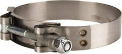 Campbell Fittings - 3-1/2" Hose, 3/4" Wide x 0.025" Thick, T-Bolt Band Clamp - Stainless Steel - Best Tool & Supply