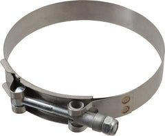 Campbell Fittings - 4-1/4" Hose, 3/4" Wide x 0.025" Thick, T-Bolt Band Clamp - Stainless Steel - Best Tool & Supply