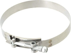 Campbell Fittings - 5-1/2" Hose, 3/4" Wide x 0.025" Thick, T-Bolt Band Clamp - Stainless Steel - Best Tool & Supply