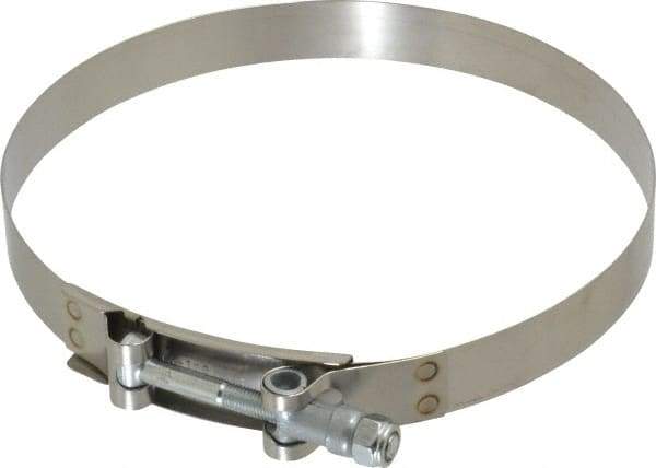 Campbell Fittings - 6-1/2" Hose, 3/4" Wide x 0.025" Thick, T-Bolt Band Clamp - Stainless Steel - Best Tool & Supply