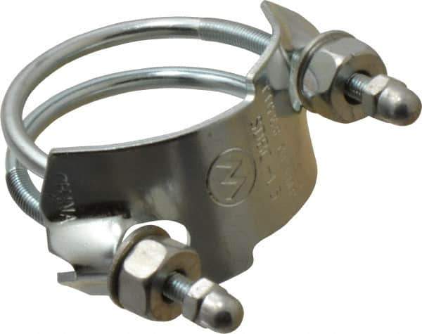 Kuriyama of America - 1-1/2" Hose, Spiral Double Bolt Hose Clamp - Plated Steel - Best Tool & Supply