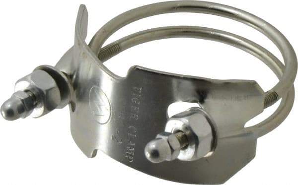 Kuriyama of America - 2" Hose, Spiral Double Bolt Hose Clamp - Plated Steel - Best Tool & Supply