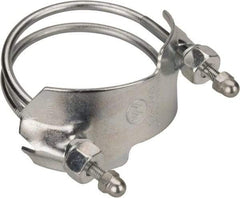 Kuriyama of America - 2-1/2" Hose, Spiral Double Bolt Hose Clamp - Plated Steel - Best Tool & Supply