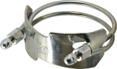 Kuriyama of America - 4" Hose, Spiral Double Bolt Hose Clamp - Plated Steel - Best Tool & Supply