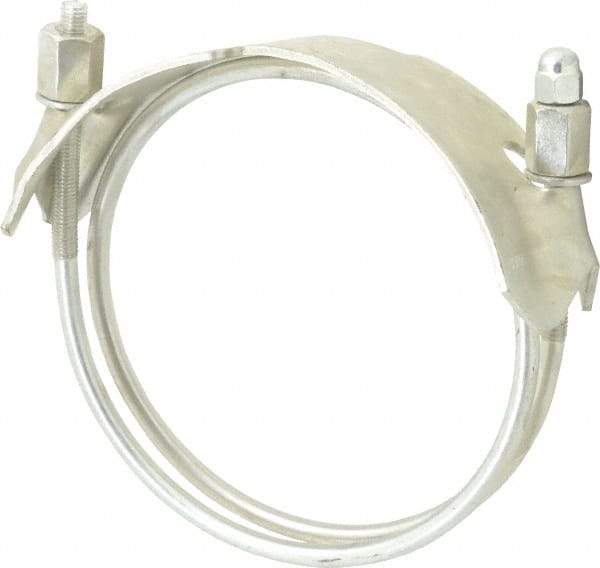 Kuriyama of America - 5" Hose, Spiral Double Bolt Hose Clamp - Plated Steel - Best Tool & Supply