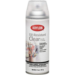 Krylon - Crystal Clear, Flat, Acrylic Coating Spray Paint - 15 to 20 Sq Ft per Can, 16 oz Container - Best Tool & Supply