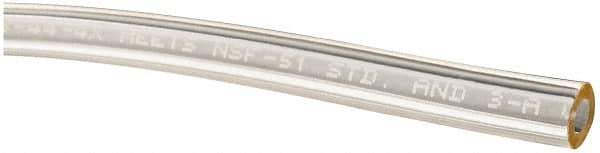 Made in USA - 1/8" ID x 1/4" OD, 1/16" Wall Thickness, Cut to Length (50' Standard Length) Plastic Tube - Clear, 62 Max psi, 65 Hardness - Best Tool & Supply