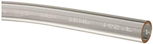 Made in USA - 3/8" ID x 1/2" OD, 1/16" Wall Thickness, Cut to Length (50' Standard Length) Plastic Tube - Clear, 26 Max psi, 65 Hardness - Best Tool & Supply