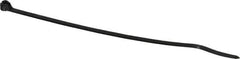 Thomas & Betts - 7.31" Long Black Polypropylene Standard Cable Tie - 30 Lb Tensile Strength, 1.22mm Thick, 1-1/2" Max Bundle Diam - Best Tool & Supply