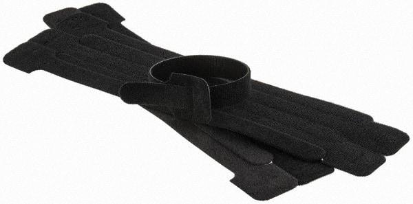 Thomas & Betts - 13" Long Black Nylon & Polyethylene Hook & Loop Strap - 50 Lb Tensile Strength, 1/16" Thick, 88.9mm Max Bundle Diam - Best Tool & Supply