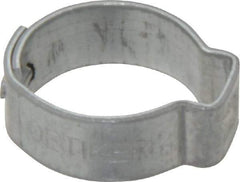 Oetiker - 13.5 to 15.7mm, Zinc-Plated 1-Ear Clamp - 5/8" Noml Size, 7mm Inner Width, 7mm Wide x 0.75mm Thick, Carbon Steel - Best Tool & Supply