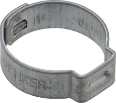 Oetiker - 17 to 19.8mm, Zinc-Plated 1-Ear Clamp - 3/4" Noml Size, 9mm Inner Width, 7mm Wide x 0.75mm Thick, Carbon Steel - Best Tool & Supply