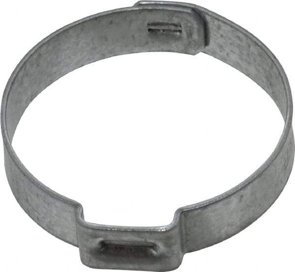 Oetiker - 28.5 to 31.6mm, Zinc-Plated 1-Ear Clamp - 1-1/4" Noml Size, 10mm Inner Width, 7mm Wide x 0.75mm Thick, Carbon Steel - Best Tool & Supply