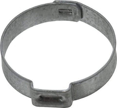 Oetiker - 28.5 to 31.6mm, Zinc-Plated 1-Ear Clamp - 1-1/4" Noml Size, 10mm Inner Width, 7mm Wide x 0.75mm Thick, Carbon Steel - Best Tool & Supply