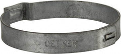 Oetiker - 37.9 to 41mm, Zinc-Plated 1-Ear Clamp - 1-5/8" Noml Size, 10mm Inner Width, 7mm Wide x 0.75mm Thick, Carbon Steel - Best Tool & Supply