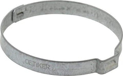 Oetiker - 48.4 to 51.5mm, Zinc-Plated 1-Ear Clamp - 2" Noml Size, 10mm Inner Width, 7mm Wide x 0.75mm Thick, Carbon Steel - Best Tool & Supply