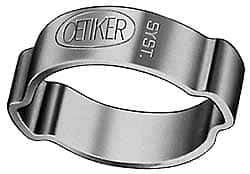 Oetiker - 26.3 to 31mm, Zinc-Plated 2-Ear Clamp - 1-3/16" Noml Size, 7.38mm Inner Width, 10mm Wide x 1.5mm Thick, Carbon Steel - Best Tool & Supply