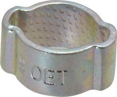 Oetiker - 7 to 9mm, Zinc-Plated 2-Ear Clamp - 5/16" Noml Size, 3.14mm Inner Width, 7mm Wide x 1mm Thick, Carbon Steel - Best Tool & Supply