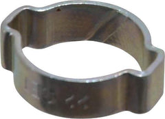 Oetiker - 18 to 22mm, Zinc-Plated 2-Ear Clamp - 13/16" Noml Size, 6.28mm Inner Width, 9mm Wide x 1.5mm Thick, Carbon Steel - Best Tool & Supply