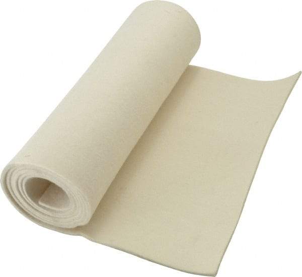 Made in USA - 1/8 Inch Thick x 60 Inch Wide x 12 Inch Long, Pressed Wool Felt Sheet - 2 Lbs/Square Yd., White, 500 psi - Best Tool & Supply