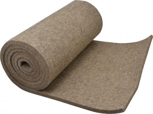 Made in USA - 3/8 Inch Thick x 72 Inch Wide x 12 Inch Long, Pressed Wool Felt Sheet - 4.6 Lbs/Square Yd., Gray, 250 psi - Best Tool & Supply