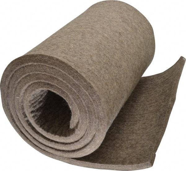 Made in USA - 1/2 Inch Thick x 72 Inch Wide x 12 Inch Long, Pressed Wool Felt Sheet - 6.1 Lbs/Square Yd., Gray, 250 psi - Best Tool & Supply