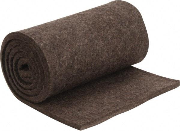 Made in USA - 1/2 Inch Thick x 72 Inch Wide x 12 Inch Long, Pressed Wool Felt Sheet - 4.2 Lbs/Square Yd., Gray, 75 psi - Best Tool & Supply