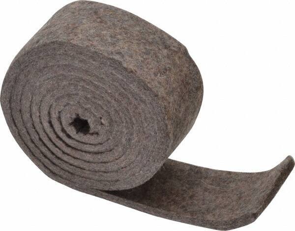 Made in USA - 1/4 Inch Thick x 2 Inch Wide x 5 Ft. Long, Felt Stripping - Gray, Plain Backing - Best Tool & Supply