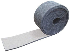 Made in USA - 1/8 Inch Thick x 1-1/2 Inch Wide x 10 Ft. Long, Felt Stripping - Gray, Adhesive Backing - Best Tool & Supply