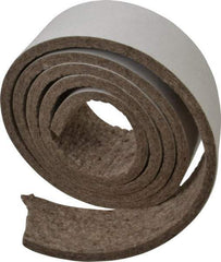 Made in USA - 1/4 Inch Thick x 2 Inch Wide x 5 Ft. Long, Felt Stripping - Gray, Adhesive Backing - Best Tool & Supply