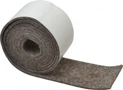 Made in USA - 1/8 Inch Thick x 2 Inch Wide x 5 Ft. Long, Felt Stripping - Gray, Adhesive Backing - Best Tool & Supply