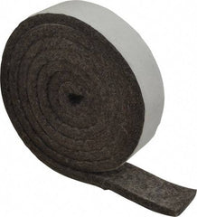 Made in USA - 1/4 Inch Thick x 1 Inch Wide x 5 Ft. Long, Felt Stripping - Gray, Adhesive Backing - Best Tool & Supply