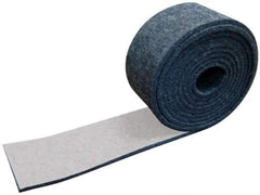 Made in USA - 1/4 Inch Thick x 1-1/2 Inch Wide x 5 Ft. Long, Felt Stripping - Gray, Adhesive Backing - Best Tool & Supply