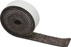 Made in USA - 1/8 Inch Thick x 1 Inch Wide x 5 Ft. Long, Felt Stripping - Gray, Adhesive Backing - Best Tool & Supply