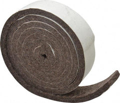 Made in USA - 1/4 Inch Thick x 1 Inch Wide x 5 Ft. Long, Felt Stripping - Gray, Adhesive Backing - Best Tool & Supply