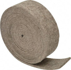 Made in USA - 1/8 Inch Thick x 1-1/2 Inch Wide x 10 Ft. Long, Felt Stripping - Gray, Plain Backing - Best Tool & Supply