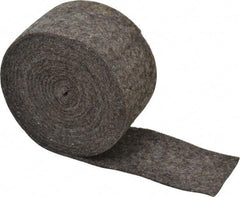 Made in USA - 1/8 Inch Thick x 2 Inch Wide x 10 Ft. Long, Felt Stripping - Gray, Plain Backing - Best Tool & Supply