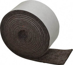 Made in USA - 1/8 Inch Thick x 2 Inch Wide x 10 Ft. Long, Felt Stripping - Gray, Adhesive Backing - Best Tool & Supply