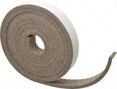 Made in USA - 1/4 Inch Thick x 1 Inch Wide x 10 Ft. Long, Felt Stripping - Gray, Adhesive Backing - Best Tool & Supply