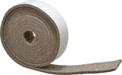 Made in USA - 1/4 Inch Thick x 1-1/2 Inch Wide x 10 Ft. Long, Felt Stripping - Gray, Adhesive Backing - Best Tool & Supply