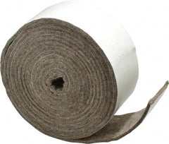 Made in USA - 1/8 Inch Thick x 2 Inch Wide x 10 Ft. Long, Felt Stripping - Gray, Adhesive Backing - Best Tool & Supply