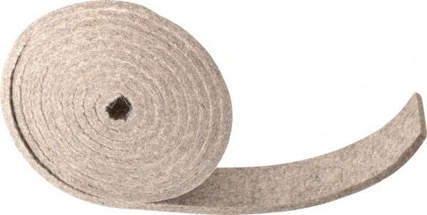 Made in USA - 1/4 Inch Thick x 2 Inch Wide x 10 Ft. Long, Felt Stripping - Gray, Adhesive Backing - Best Tool & Supply