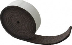 Made in USA - 1/4 Inch Thick x 2 Inch Wide x 10 Ft. Long, Felt Stripping - Gray, Adhesive Backing - Best Tool & Supply