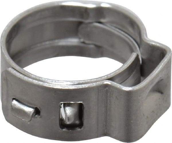 Oetiker - Stepless Ear Clamp - 3/8" Noml Size, 5.5mm Inner Width, 5mm Wide x 0.5mm Thick, Stainless Steel - Best Tool & Supply